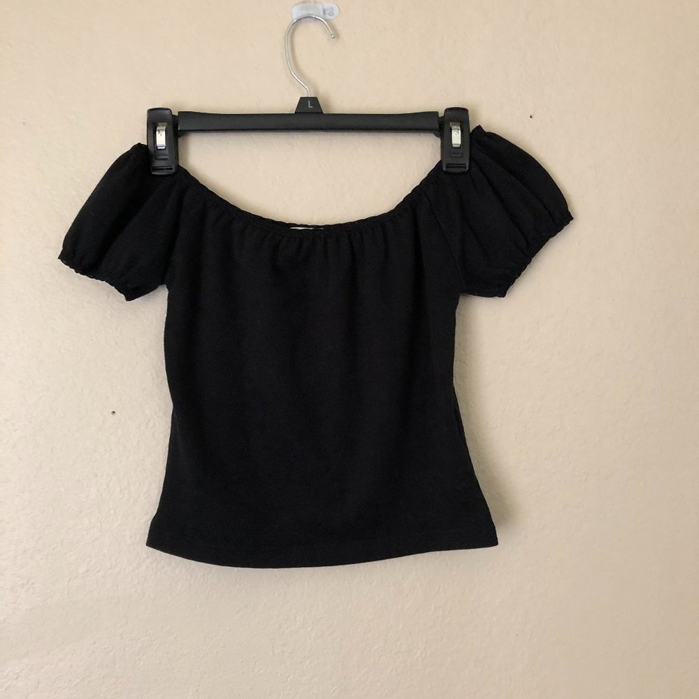 Black Off Shoulder Top (S)